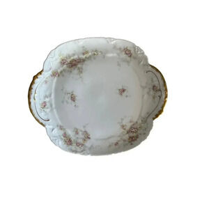 Theodore Haviland Limoges France Pink Roses Oval Platter Dish